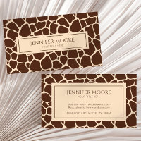 Elégante Giraffe Imprimer Brown personnalisé