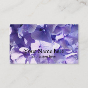Carte De Visite Élégante Hydrangée fleurie violette