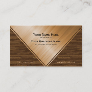 Carte De Visite Élégante incrustation en bois verni