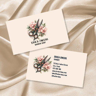 Carte De Visite Élégante liste unique des cheveux Vintages