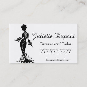 Carte De Visite Élégante machine à ressasser sur mesure noire