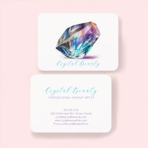 Carte De Visite Elégante marque Holograph Watercolor Crystal Scrip