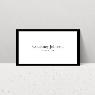 Carte De Visite Elégante minimaliste Boutique de luxe noir/blanc