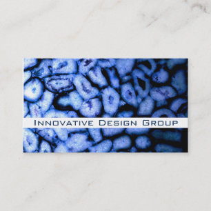 Carte De Visite Élégante moderne Blue Quartz Agate Geodes