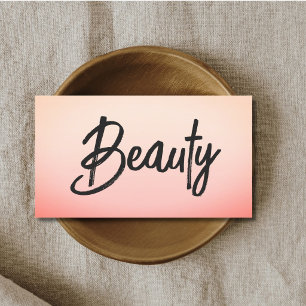 Carte De Visite Élégante moderne maquillage de cheveux de beauté b