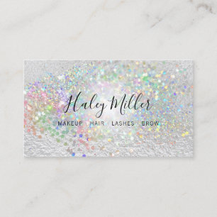 Carte De Visite Elégante Parties scintillant d'Iridescente Faux Pe