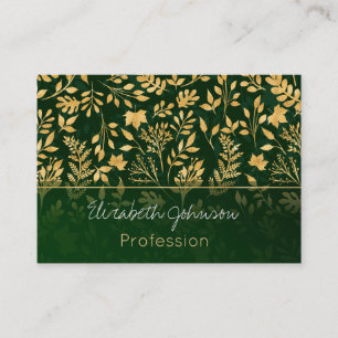 Carte De Visite Elégante Parties scintillant d'or Foliage Forest G