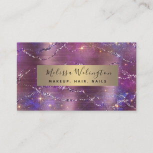 Carte De Visite Elégante Parties scintillant Faux Foil Lavender Gi