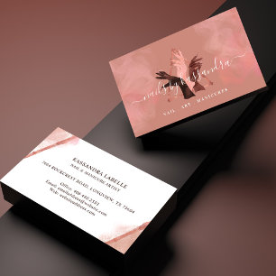 Carte De Visite Elégante Parties scintillant Glam Nail Art Mains M