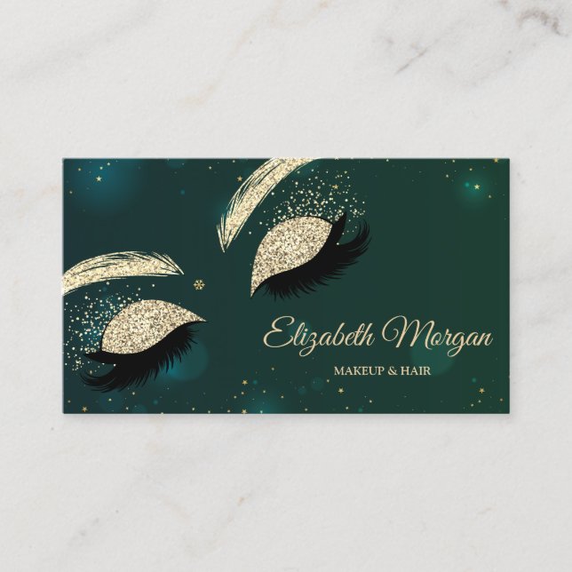 Carte De Visite Elégante Parties scintillant moderne Faux Lashes G (Devant)