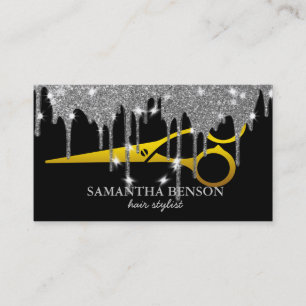 Carte De Visite Elégante Parties scintillant Or Driving cheveux St