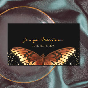 Carte De Visite Elégante Parties scintillant papillon Monarque