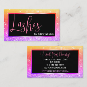 Carte De Visite Elégante Parties scintillant Rainbow Ombre Sparkli