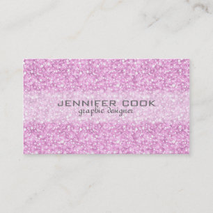 Carte De Visite Elégante Parties scintillant rose Pastel & Éperkle
