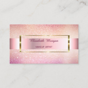Carte De Visite Elégante Parties scintillant tendance Bokeh Gold F