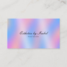 Carte de visite élégante pastel arc-en-ciel