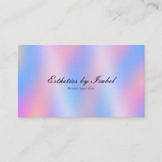 Carte de visite élégante pastel arc-en-ciel