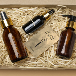 Carte De Visite Elégante Peigne de mouton gris Aquarelle