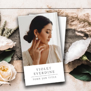 Carte De Visite Élégante photo professionnelle