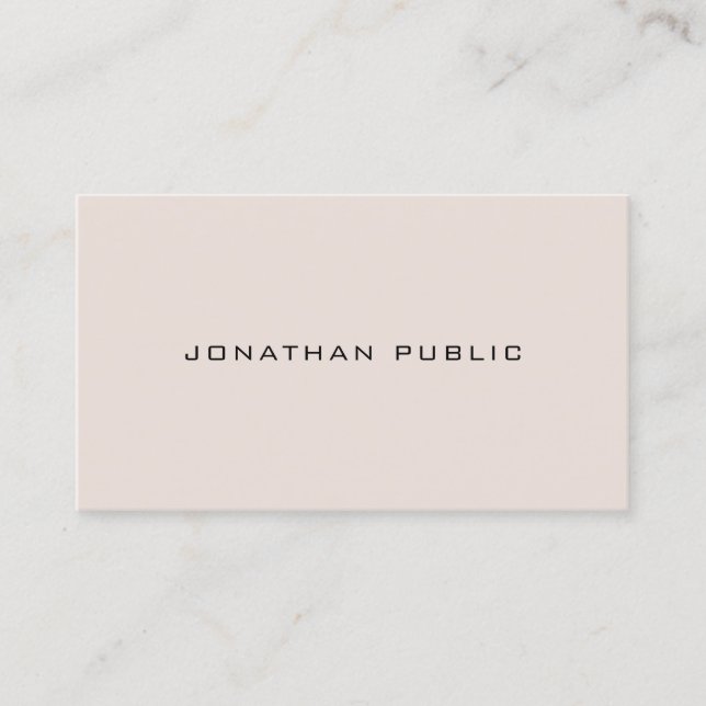 Carte De Visite Élégante police gothique minimaliste Plain Profess (Devant)