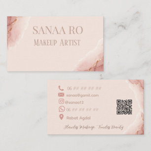 Carte de visite élégante pour artistes maquilleurs