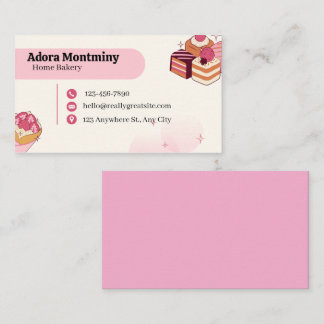 Carte de visite élégante pour chef pâtissier – Coo