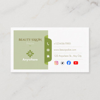 Carte de visite élégante pour salon de beauté | Co