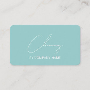 Carte de visite élégante pour service de nettoyage