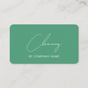 Carte de visite élégante pour service de nettoyage