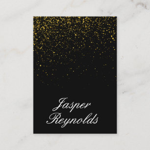 Carte De Visite Élégante poussière d'or noir Lux