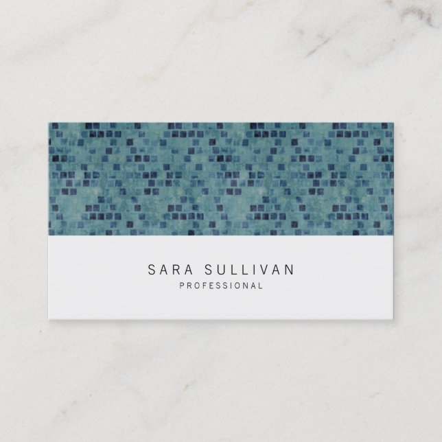 Carte De Visite Elégante Retro Tealtiles Professional BusinessCard (Devant)
