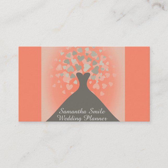 Carte De Visite Élégante robe de mariage avec Wedding planner de c (Devant)