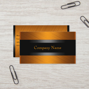 Carte De Visite Elégante rouille orange avec noir