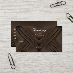 Carte De Visite Elégante société de sacs à soie au chocolat