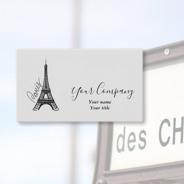 Carte De Visite Elégante Tour Eiffel (Créateur téléchargé)