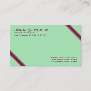 Carte De Visite Élégantes bandes diagonales
