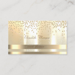 Carte De Visite Élégantes, Rayures Glamour, Lumineuses, Diamants