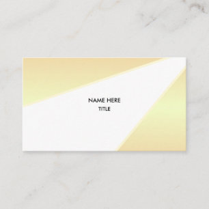 Carte De Visite Elégantes teintes or et blanc