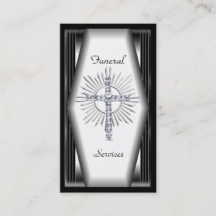Carte de visite Élégants Services funéraires Chrom
