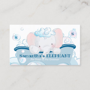 Carte De Visite Élément de soin pour bébé éléphant Spa baignoire T