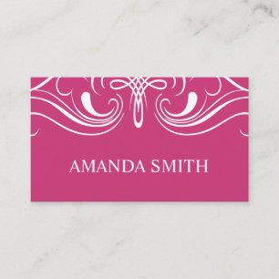 Carte De Visite Eléments de fantaisie simple Fuchsia