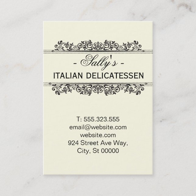 Carte De Visite Éléments naturels | Delicatessen (Devant)