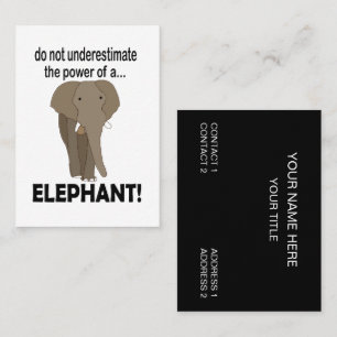 Carte De Visite Éléphant Animal Faune Eléphant