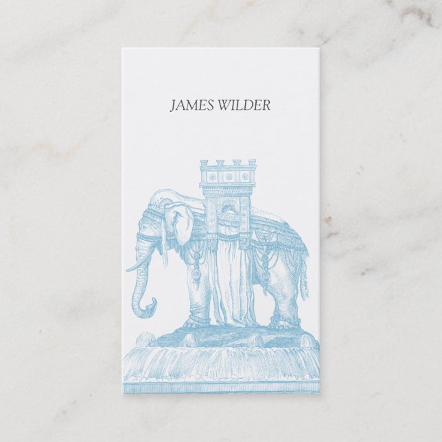 Carte De Visite Elephant Avec Citation Bouddha (Devant)