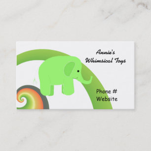 Carte De Visite Eléphant joli dessin