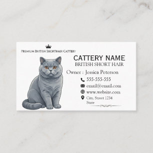 Carte De Visite Élevage de chats britanniques à poil court bleus é