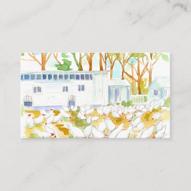 Carte De Visite Élevage de poulet Grange d'oeufs frais Fryers (Devant)