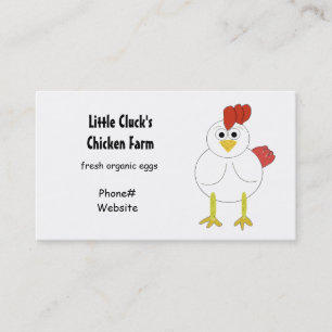 Carte De Visite Élevage de poulets