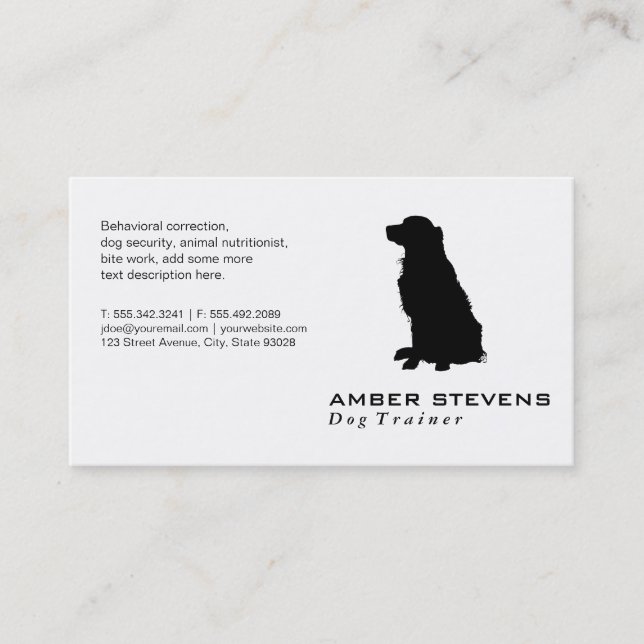 Carte De Visite éleveur de chiens (Devant)
