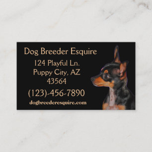 Carte De Visite Éleveur de chiens Esquire